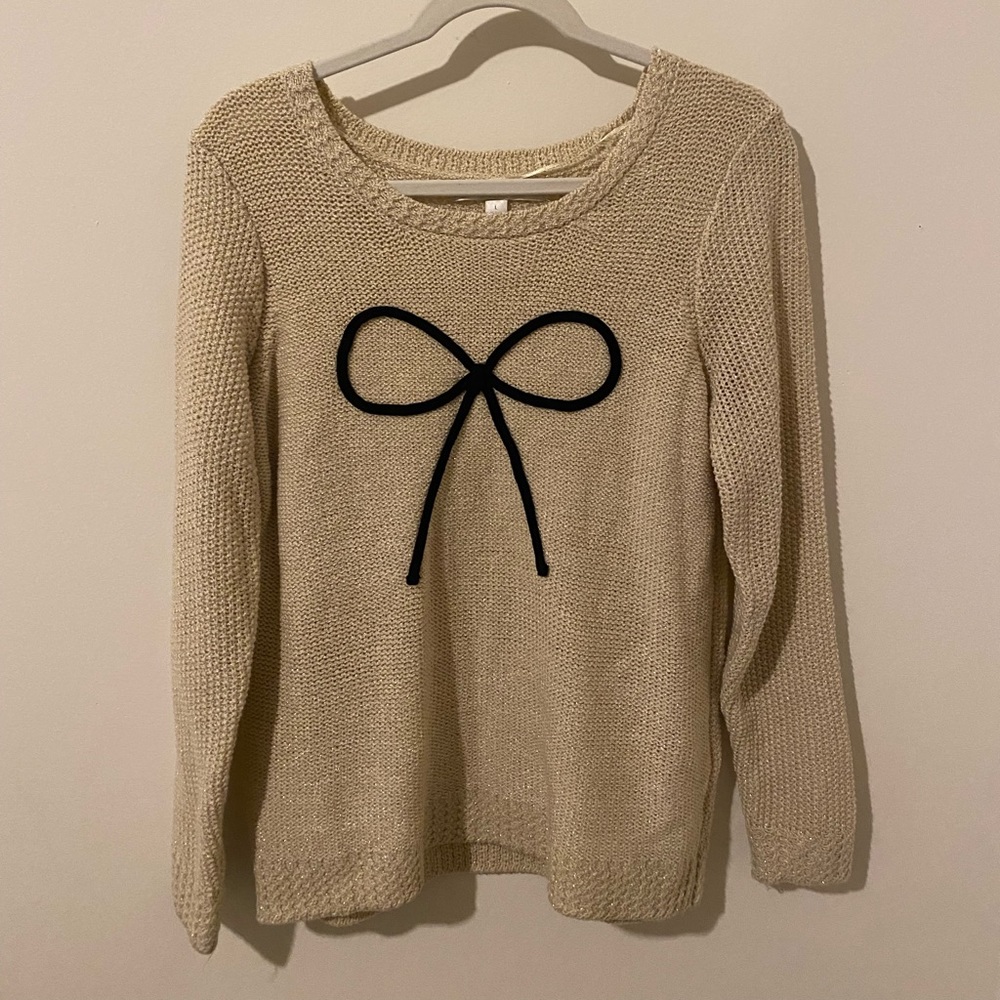 Sweater with gold tinsel, Size L